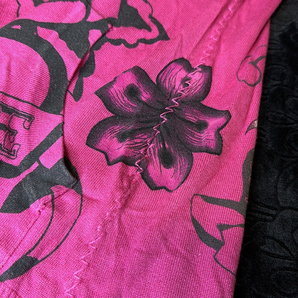 💖Eternal Love by Ed Hardy pink long sleeve hooded knit sweater Sz Small - Picture 15 of 15